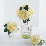 24 pcs 5" Foam Rose Flowers Stems