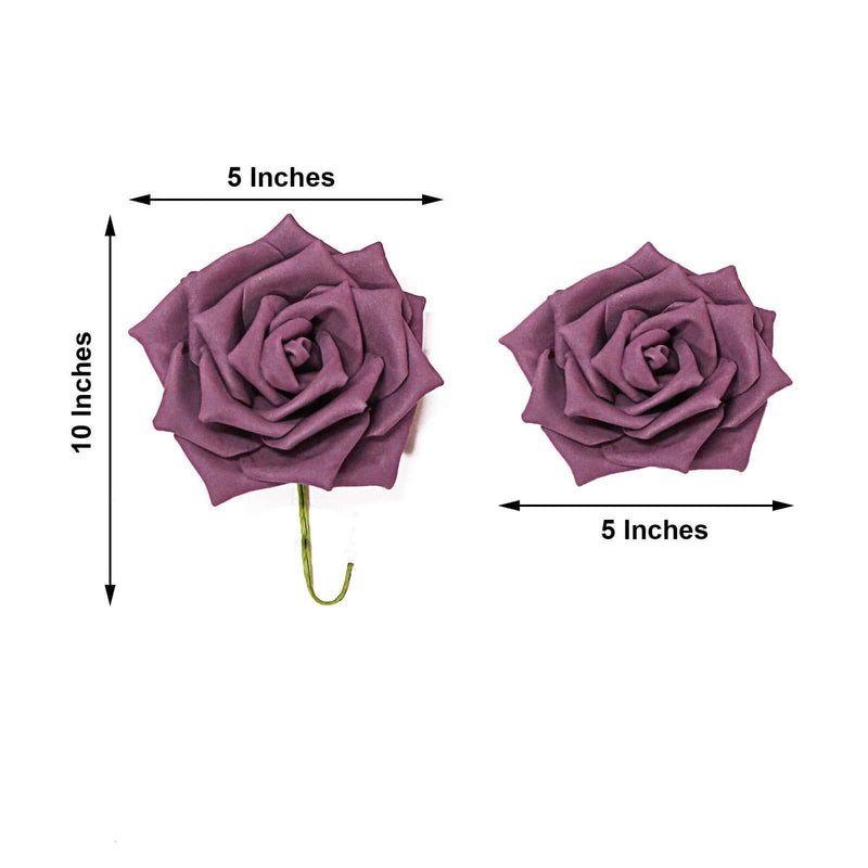 24 pcs 5" Foam Rose Flowers Stems
