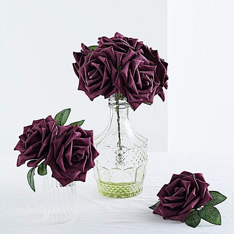 24 pcs 5" Foam Rose Flowers Stems