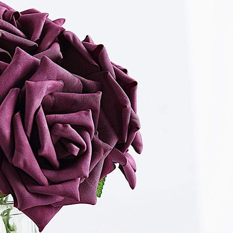 24 pcs 5" Foam Rose Flowers Stems