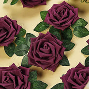 24 pcs 5" Foam Rose Flowers Stems