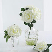 24 pcs 5" Foam Rose Flowers Stems