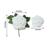 24 pcs 5" Foam Rose Flowers Stems