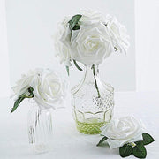 24 pcs 5" Foam Rose Flowers Stems
