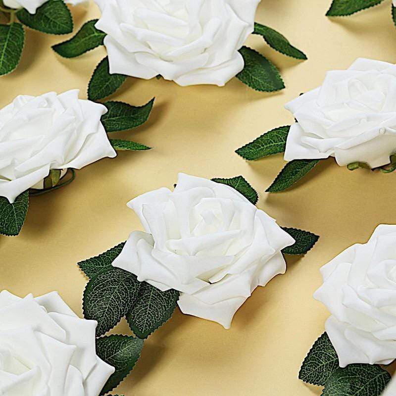 24 pcs 5" Foam Rose Flowers Stems