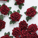 24 pcs 5" Foam Rose Flowers Stems ARTI_FOAMRS05_5_BURG