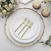 24 pcs 6" Glittered Plastic Forks with Roman Column Handle - Disposable Tableware