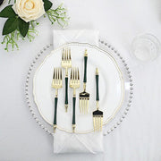 24 pcs 6" Glittered Plastic Forks with Roman Column Handle - Disposable Tableware