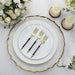 24 pcs 6" Glittered Plastic Forks with Roman Column Handle - Disposable Tableware