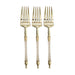 24 pcs 6" Glittered Plastic Forks with Roman Column Handle - Disposable Tableware DSP_YF0015_6_CLGD