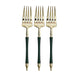 24 pcs 6" Glittered Plastic Forks with Roman Column Handle - Disposable Tableware DSP_YF0015_6_HUNT