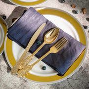 24 pcs 7" long Metallic Spoons Forks Knives - Disposable Tableware