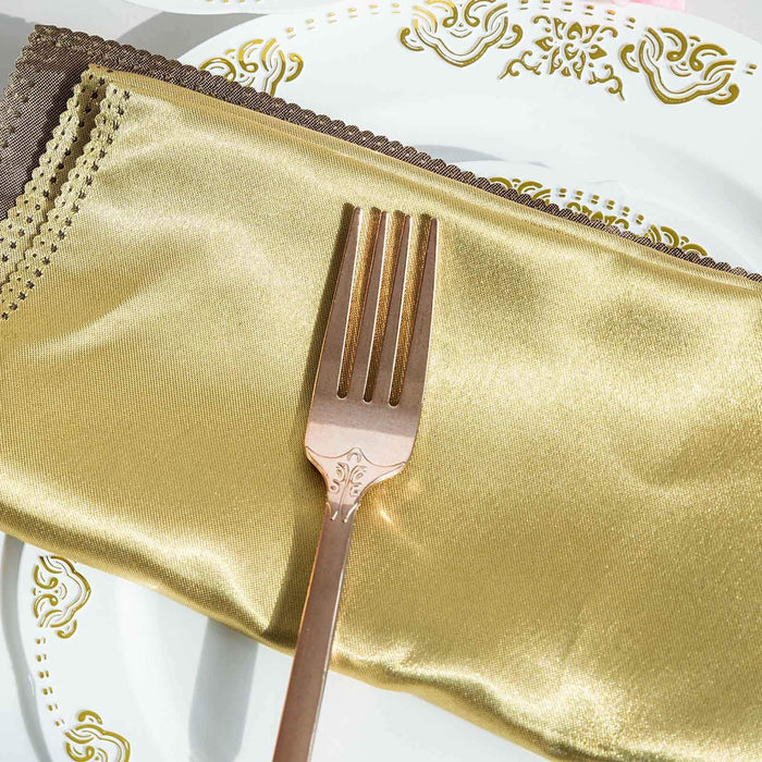 24 pcs 7" long Metallic Spoons Forks Knives - Disposable Tableware