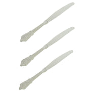 24 pcs 7" long Metallic Spoons Forks Knives - Disposable Tableware