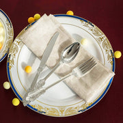 24 pcs 7" long Metallic Spoons Forks Knives - Disposable Tableware