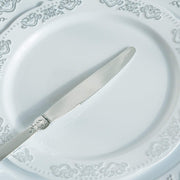 24 pcs 7" long Metallic Spoons Forks Knives - Disposable Tableware