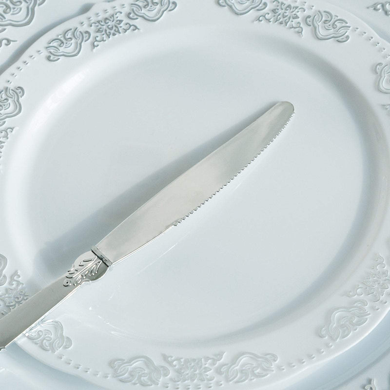 24 pcs 7" long Metallic Spoons Forks Knives - Disposable Tableware