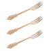 24 pcs 7" long Metallic Spoons Forks Knives - Disposable Tableware DSP_YF0001_7_RG