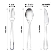 24 pcs 7" Plastic Cutlery with Modern Hollow Handle - Disposable Tableware
