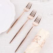 24 pcs 8" Blush Heavy Duty Plastic Forks - Disposable Tableware