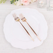 24 pcs 8" Blush Heavy Duty Plastic Forks - Disposable Tableware