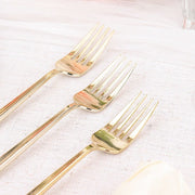24 pcs 8" Blush Heavy Duty Plastic Forks - Disposable Tableware