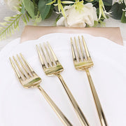 24 pcs 8" Blush Heavy Duty Plastic Forks - Disposable Tableware