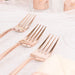 24 pcs 8" Blush Heavy Duty Plastic Forks - Disposable Tableware