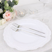 24 pcs 8" Blush Heavy Duty Plastic Forks - Disposable Tableware