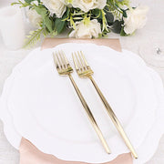 24 pcs 8" Blush Heavy Duty Plastic Forks - Disposable Tableware