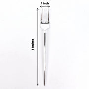 24 pcs 8" Blush Heavy Duty Plastic Forks - Disposable Tableware