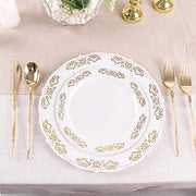 24 pcs 8" Clear and Gold Glittered Plastic Forks - Disposable Tableware DSP_YF0013_8_GOLD