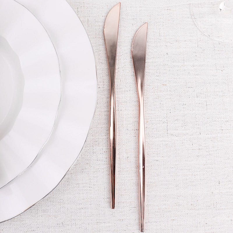 24 pcs 8" Heavy Duty Plastic Forks Knives Spoons - Disposable Tableware