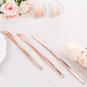 24 pcs 8" Heavy Duty Plastic Forks Knives Spoons - Disposable Tableware