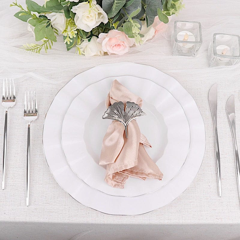 24 pcs 8" Heavy Duty Plastic Forks Knives Spoons - Disposable Tableware