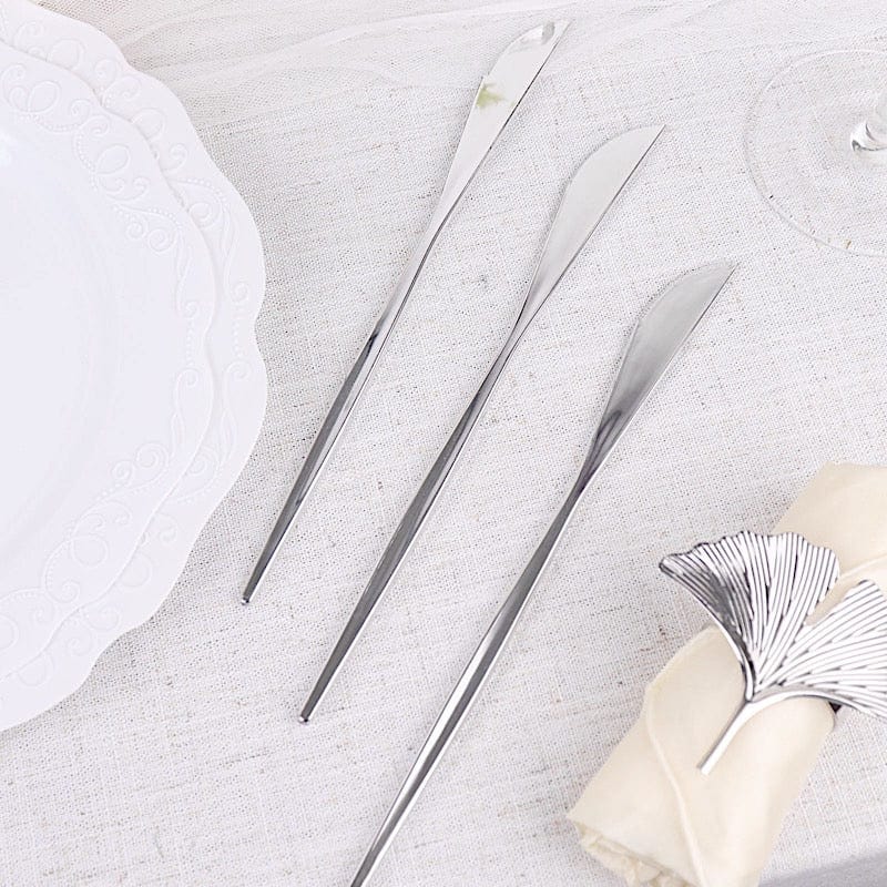 24 pcs 8" Heavy Duty Plastic Forks Knives Spoons - Disposable Tableware