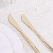 24 pcs 8" Heavy Duty Plastic Forks Knives Spoons - Disposable Tableware