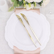 24 pcs 8" Heavy Duty Plastic Forks Knives Spoons - Disposable Tableware