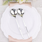 24 pcs 8" Heavy Duty Plastic Forks Knives Spoons - Disposable Tableware