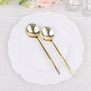 24 pcs 8" Heavy Duty Plastic Forks Knives Spoons - Disposable Tableware