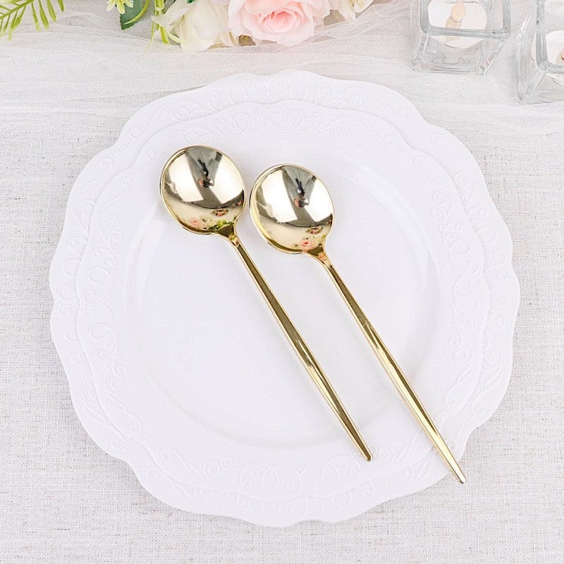 24 pcs 8" Heavy Duty Plastic Forks Knives Spoons - Disposable Tableware