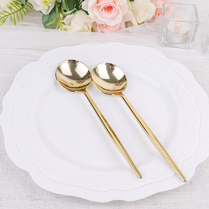 24 pcs 8" Heavy Duty Plastic Forks Knives Spoons - Disposable Tableware