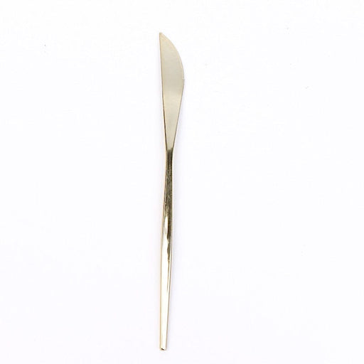 24 pcs 8" Heavy Duty Plastic Forks Knives Spoons - Disposable Tableware DSP_YK0012_8_GOLD