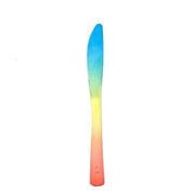 24 pcs 8" long Ombre Red Blue Yellow Plastic Knives - Disposable Tableware DSP_YK0003_7_OMRB