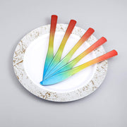 24 pcs 8" long Ombre Red Blue Yellow Plastic Knives - Disposable Tableware DSP_YK0003_7_OMRB