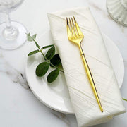 24 pcs 8" Metallic Plastic Forks Knives Spoons - Disposable Tableware