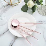 24 pcs 8" Metallic Plastic Forks Knives Spoons - Disposable Tableware