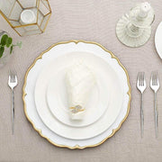 24 pcs 8" Metallic Plastic Forks Knives Spoons - Disposable Tableware