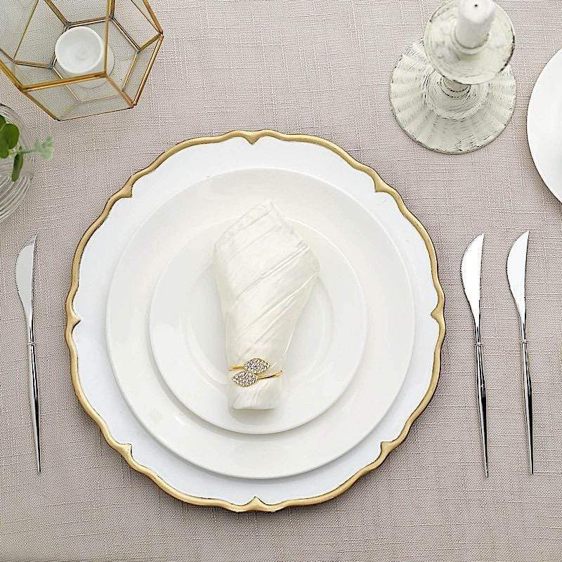 24 pcs 8" Metallic Plastic Forks Knives Spoons - Disposable Tableware