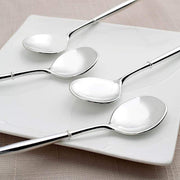 24 pcs 8" Metallic Plastic Forks Knives Spoons - Disposable Tableware